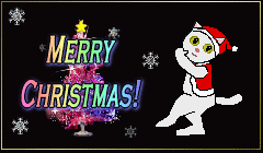 動くクリスマスカード猫