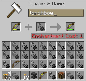 1 7 10 1 15 2 Torchbowmod 松明を射れる弓を追加するmod Minecraft